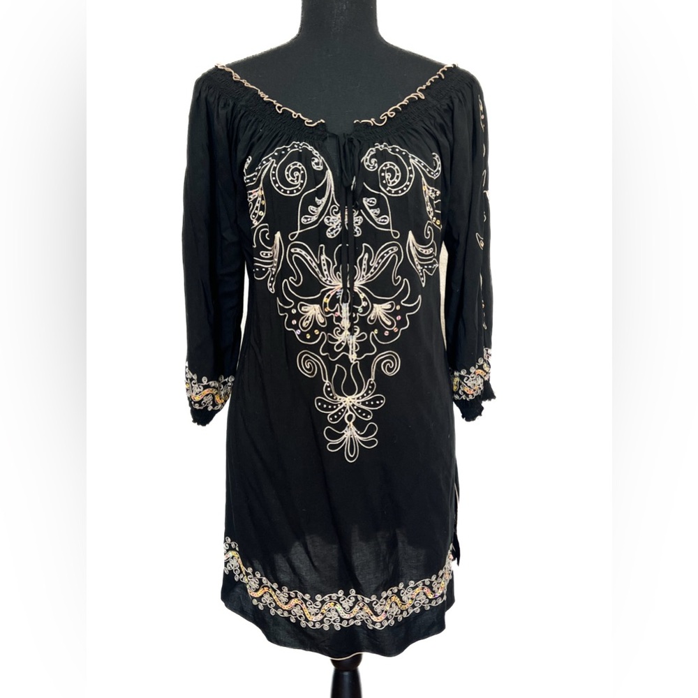 Krista Lee beaded tunic top/mini dress in size small